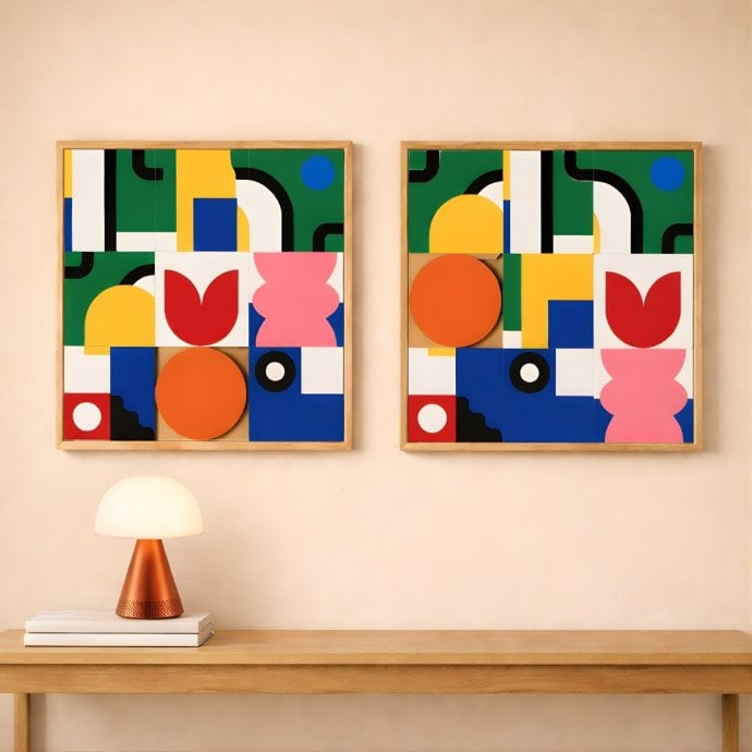 Tableau original à composer soi-même en chêne massif