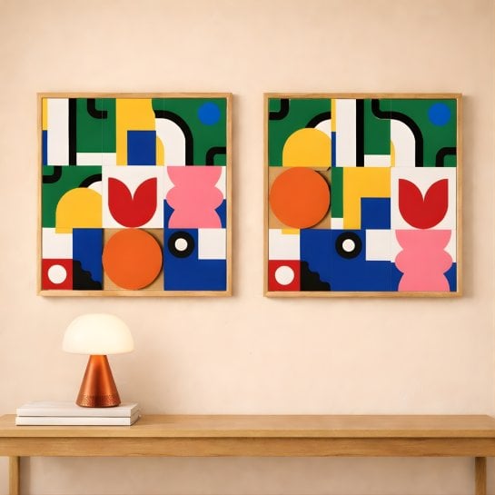 Tableau original à composer soi-même en chêne massif