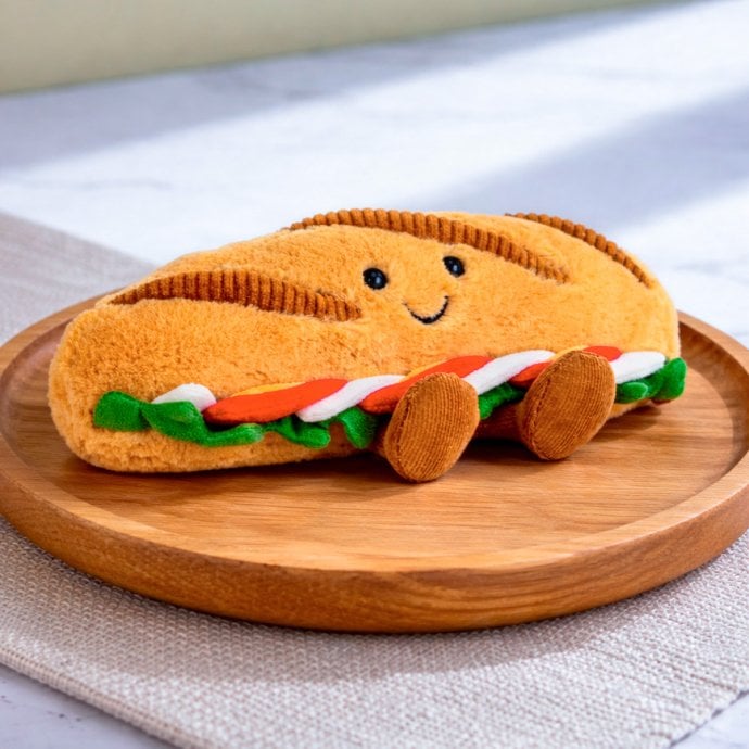 Jellycat peluche Caprese Baguette cadeau surprenant adulte et enfant
