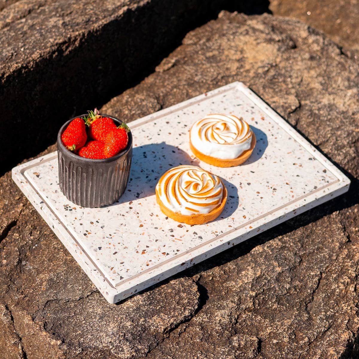 Plateau de présentation en coquillages