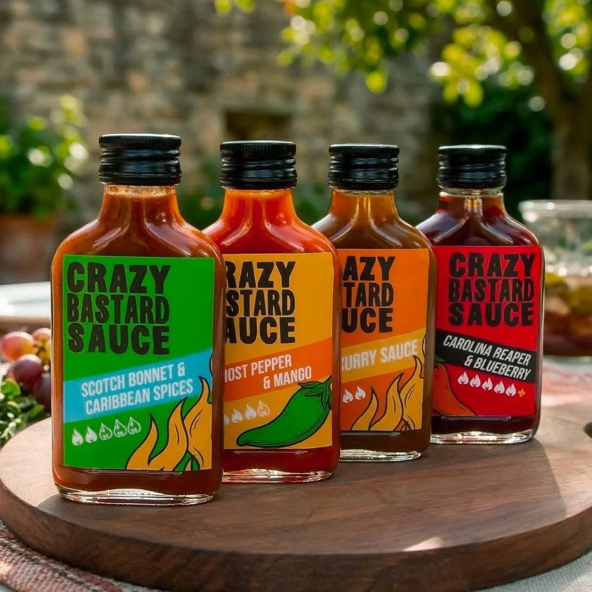Coffret sauces piquantes Crazy Bastard - 65 000 SHU Scoville - Édition limitée Les Raffineurs - 4 ou 7 sauces