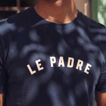 Tshirt navy coton bio "Le padre" (image 2)