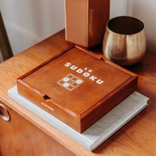 Jeu Sudoku en bois – 24 grilles incluses – Idée cadeau original amateur de jeux de société - Okuri Les Raffineurs