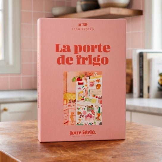 Puzzles 1000 pièces La porte de frigo & La classe verte - Jour Férié