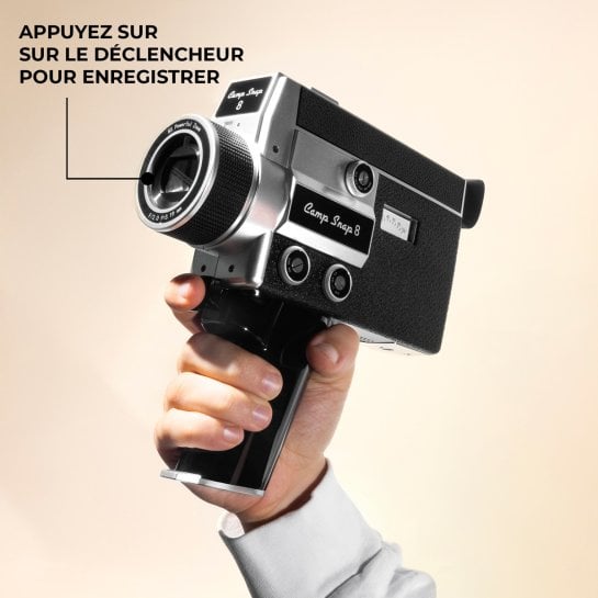 Caméra Digitale CS-8 Camp Snap - Vidéo rétro style super 8 - Caméra vintage sans écran