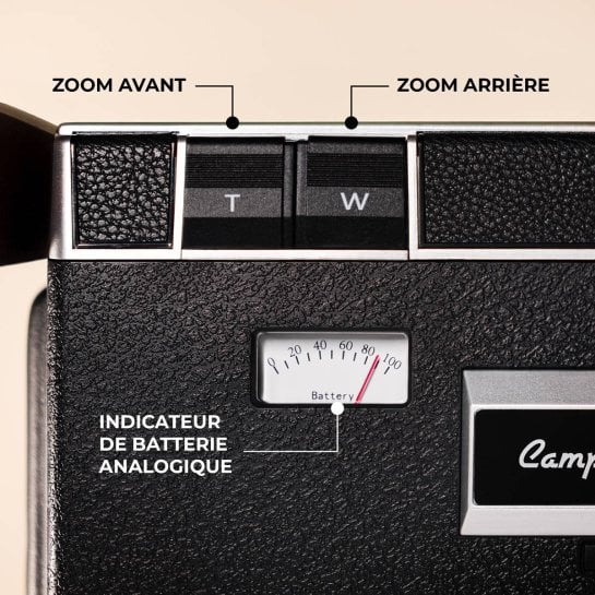 Caméra Digitale CS-8 Camp Snap - Vidéo rétro style super 8 - Caméra vintage sans écran