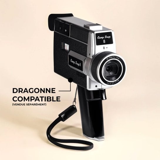 Caméra Digitale CS-8 Camp Snap - Vidéo rétro style super 8 - Caméra vintage sans écran