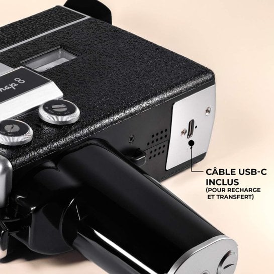 Caméra Digitale CS-8 Camp Snap - Vidéo rétro style super 8 - Caméra vintage sans écran