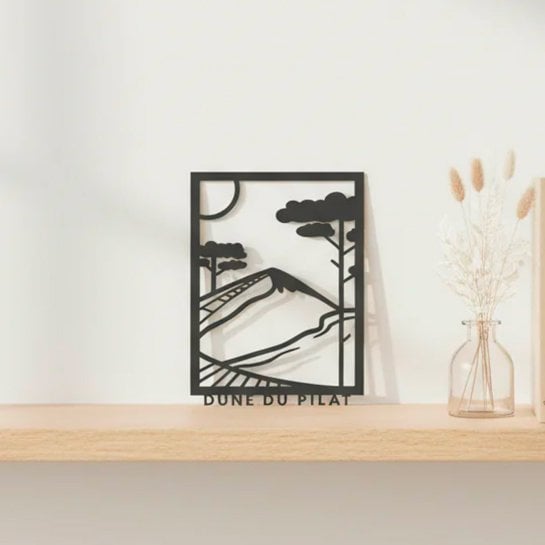 Tableau bois Dune du Pilat - décoration murale paysage naturel
