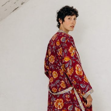 Kimono femme style paréo - vêtement léger plage (image 2)