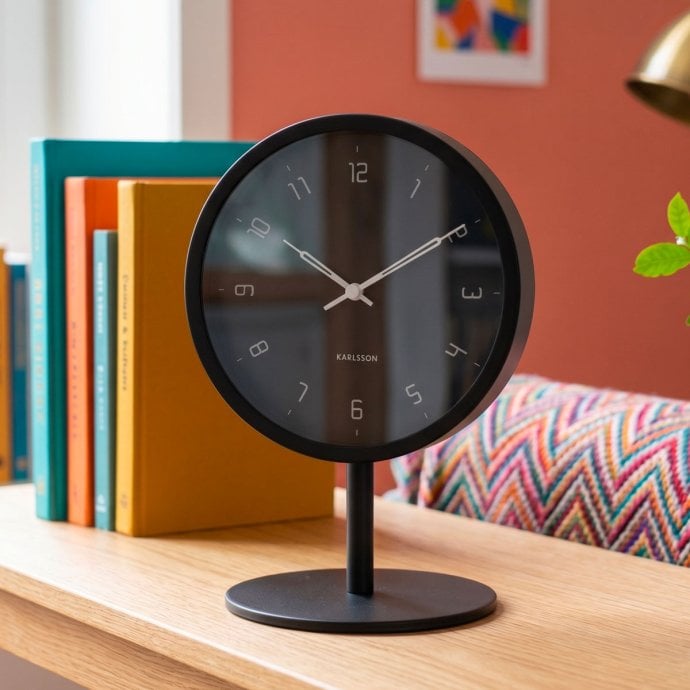 Horloge de table design moderne - Réveil silencieux décoratif - Idée déco intérieure moderne