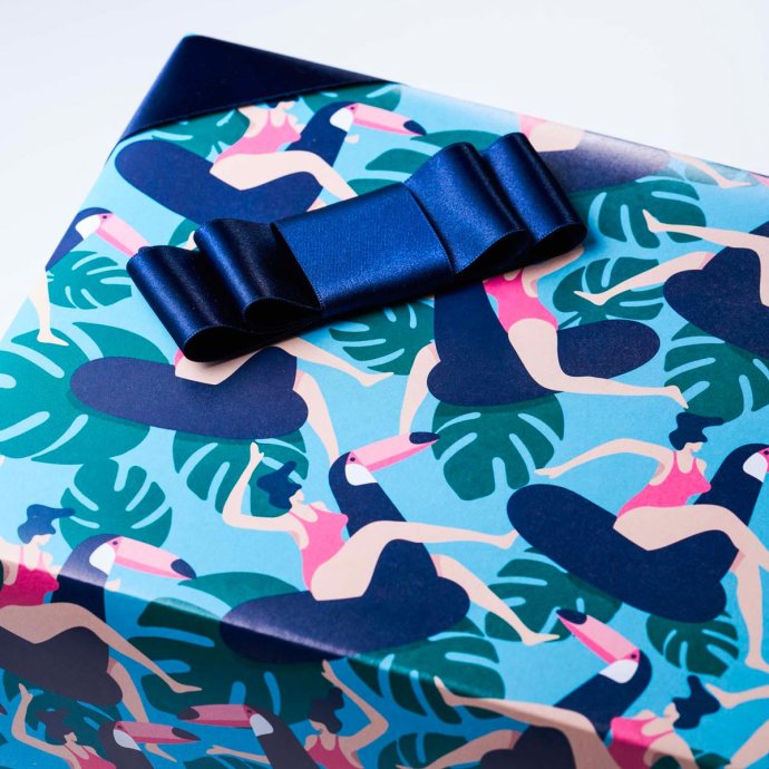 Rodéo de Toucan Papier Cadeau - Papier cadeau éco-responsable made in France - Quentin Monge