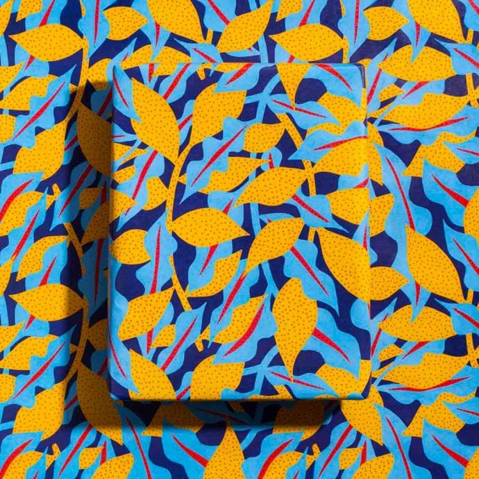 Papier cadeau Citronnade ombragée - Papier cadeau illustré et éco-responsable made in France