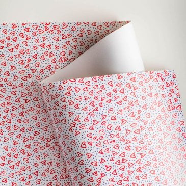 Rouleau papier cadeau - Déluge de cœur