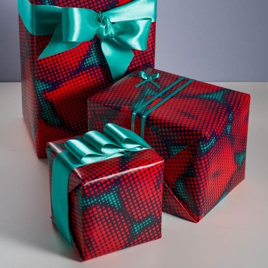 Papier cadeau Pop Art pétales - Rouleau papiper cadeau floral design - éco-responsable made in France