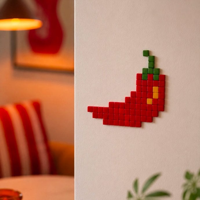 Kit DIY mosaïque piment - Coffret créatif - Idée cadeau DIY originale et activité manuelle