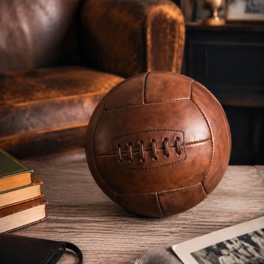Ballon de Foot 1940 en Cuir - Objet déco et cadeau pour amateur de football