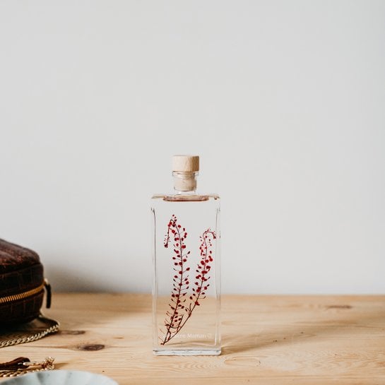 Plantes immergées en bouteille - Herbarium décoratifs fait en France - Idée cadeau femme