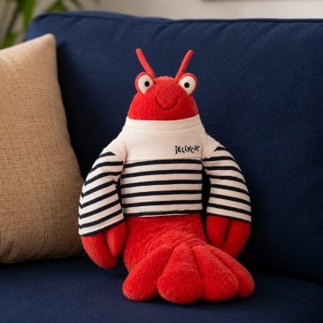 Peluche homard marin Jellycat Larry Lobster Sailor Outfit - Doudou bébé original