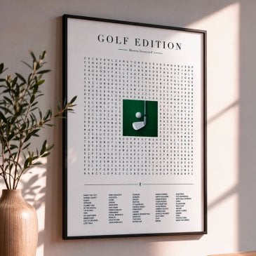Affiche mots mêlés Golf
