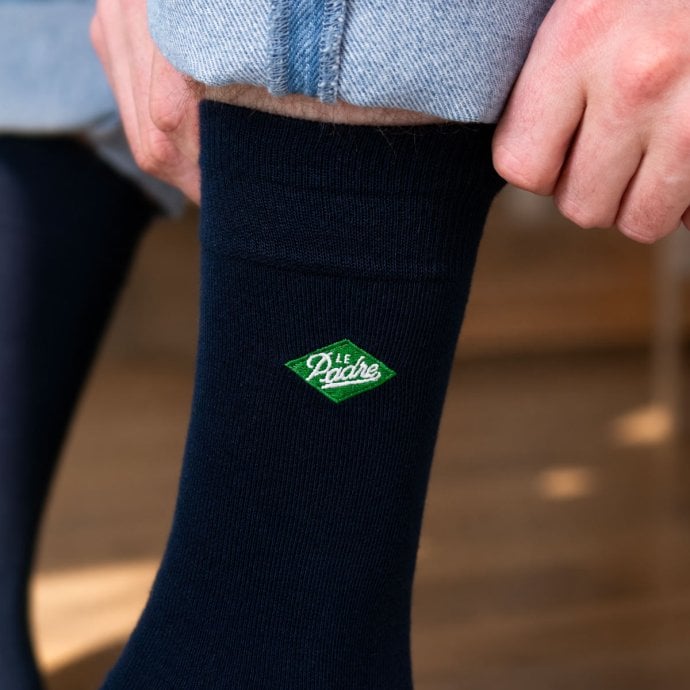 Chaussettes écussons Le Padre bleu marine
