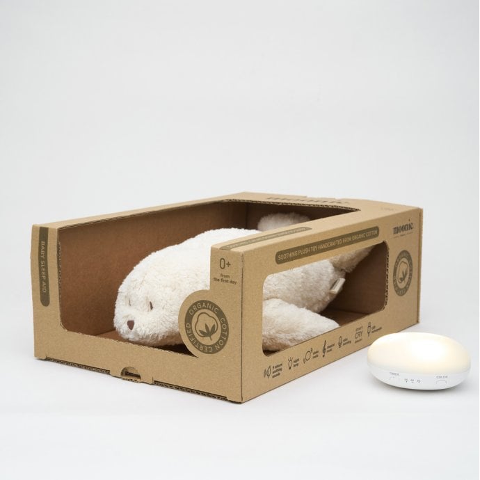 Peluche bruit blanc lumineuse phoque bébé - 5 sons & 7 lumières douces - Capteur de pleurs - Rechargeable USB