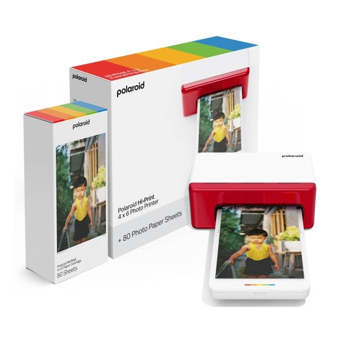 Imprimante Polaroid Hi-Print 4x6 Starter Set - Pack 80 photos inclus - Kit impression photo smartphone 10x15cm