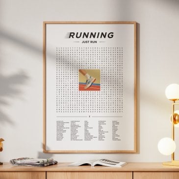 Affiche mots mêlés - Running