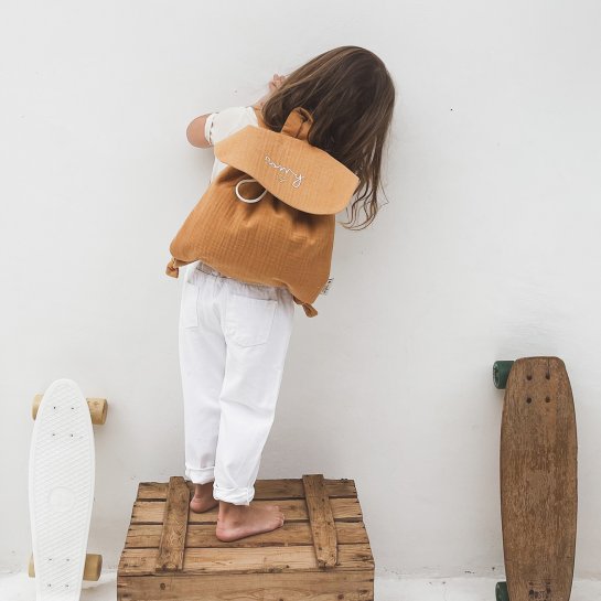 Sac à Dos Enfant Personnalisable - Gaze de Coton Léger | Crèche, Maternelle & Sorties - Fabriqué au Portugal