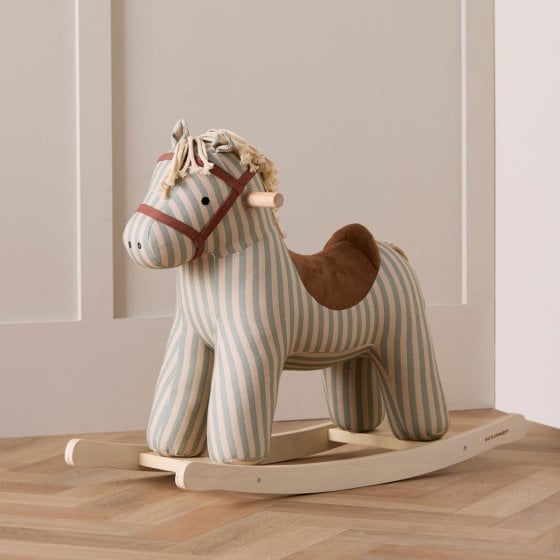 Cheval à bascule en tissu - Décoration chambre enfant - Jouet enfant 3 ans