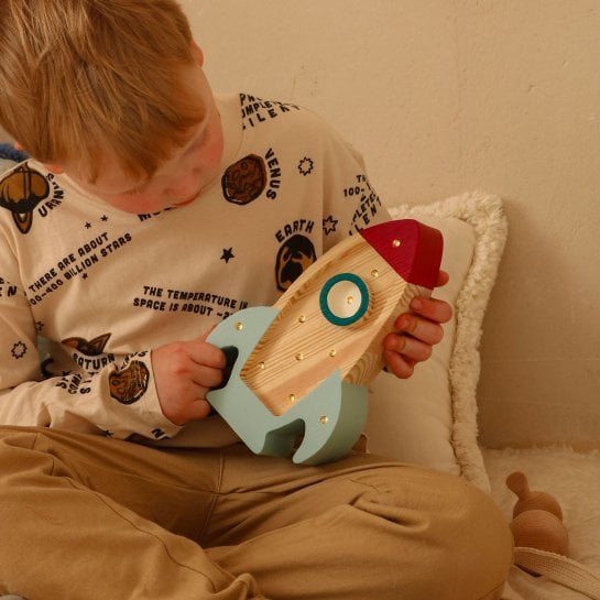 Veilleuse fusée mini diffusant une lumière douce