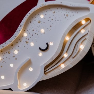 Veilleuse baleine blanche en bois Little Lights Image 45574