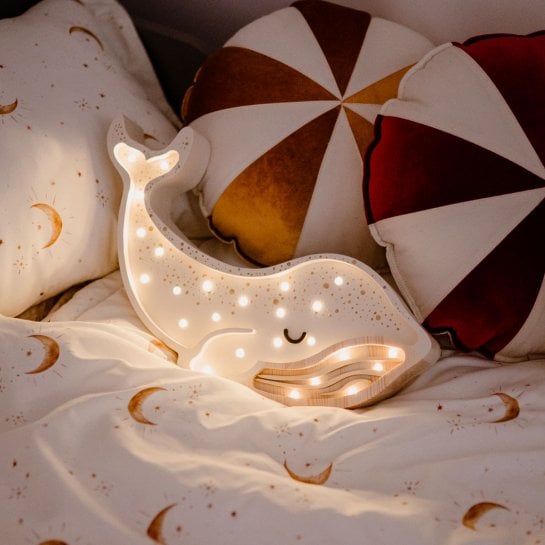 Veilleuse baleine Albino White pour chambre d’enfant