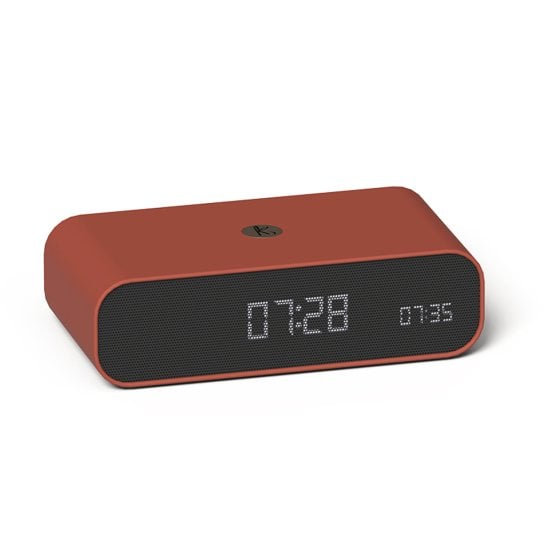 Réveil lumineux sans fil Bluetooth KREAFUNK Wakie - Enceinte, chargeur à induction - Design vintage