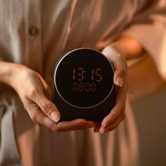 Réveil lumineux sans fil KREAFUNK Ivy - Bluetooth, enceinte & sons apaisants
