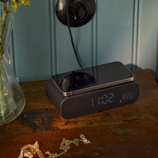 Réveil Wakie Black avec chargeur sans fil intégré