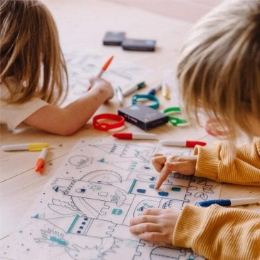 Set de coloriage réutilisable Château dès 3 ans