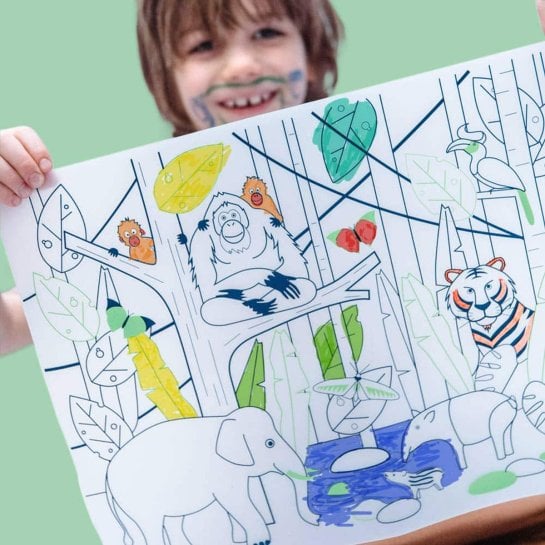 Cadeau anniversaire enfant set de coloriage réutilisable