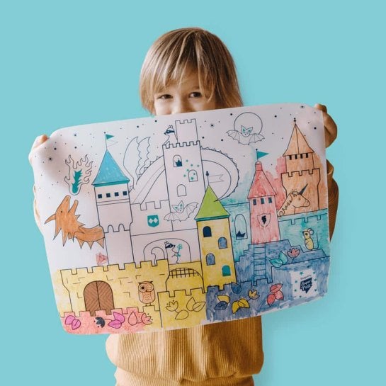 Set de table à colorier enfant - Set nomade effaçable SuperPetit - Dès 3 ans - ludique et créatif