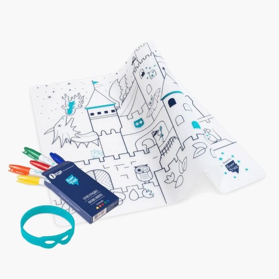 Set de table à colorier enfant - Set nomade effaçable SuperPetit - Dès 3 ans - ludique et créatif