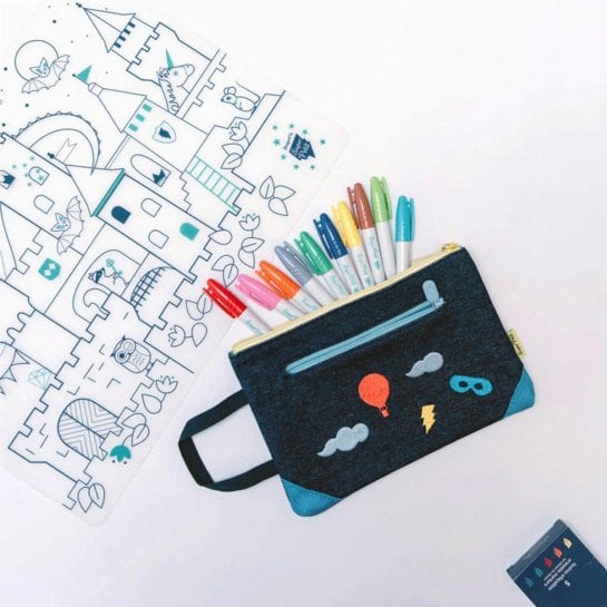 Set de table à colorier enfant - Set nomade effaçable SuperPetit - Dès 3 ans - ludique et créatif