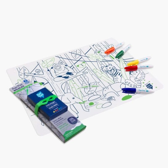 Set de table à colorier enfant - Set nomade effaçable SuperPetit - Dès 3 ans - ludique et créatif
