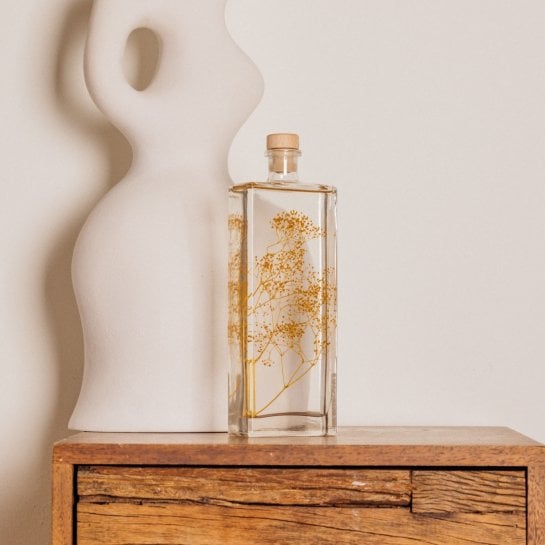 Plantes immergées en bouteille - Herbarium décoratifs fait en France - Idée cadeau femme