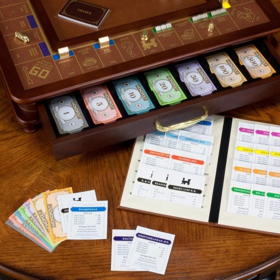 Plateau de jeu Monopoly Luxury Edition avec accessoires premium