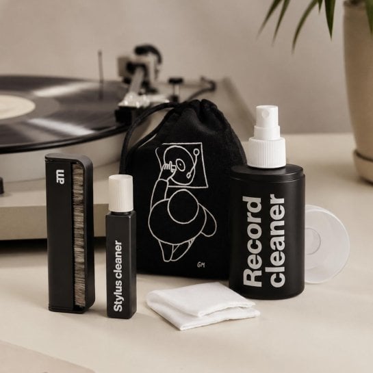 Kit nettoyage vinyle AM Clean Sound avec brosse antistatique et nettoyant 200 ml