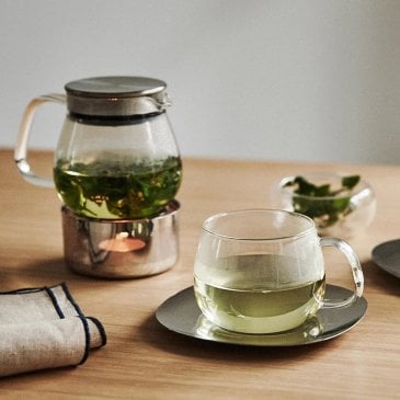Set théière et chauffe-thé Kinto, idée cadeau de Noël pour amateur de thé