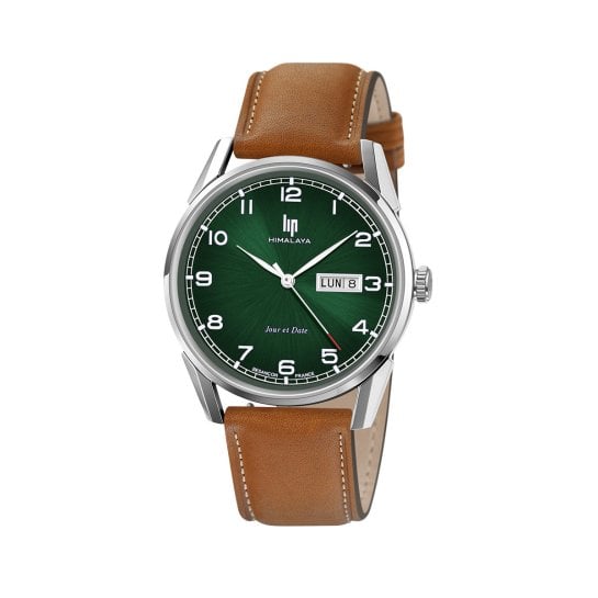 Montre LIP Himalaya 40mm - Bracelet cuir, style classique, élégante et intemporelle - Made in France