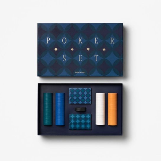 Jeu de poker Printworks, idée cadeau de Noël pour amateur de jeux et fan de poker