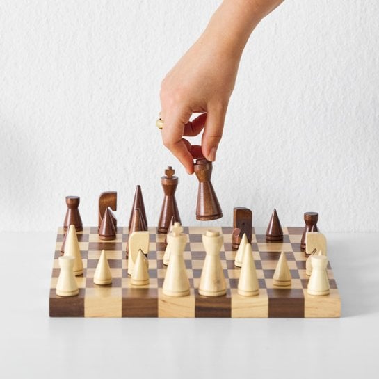 Jeu d’échecs Printworks The Minimalist avec plateau et pièces en bois