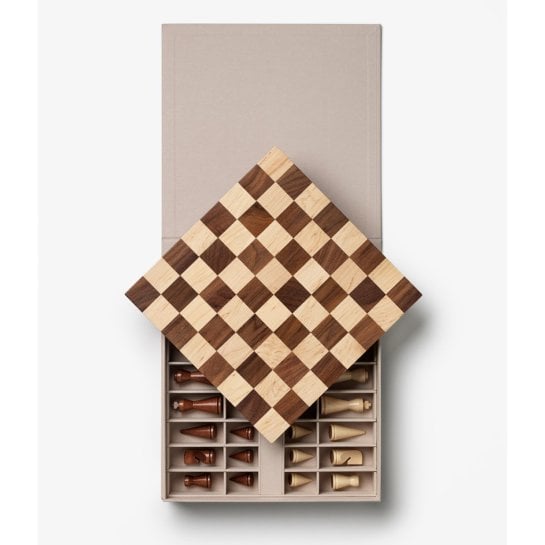 Jeu d’échecs Printworks The Minimalist - Échiquier haut de gamme en bois - Objet déco design
